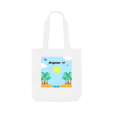 White Printed Bag