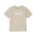 Taupe Stripes Printed T-shirt