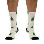 Christmas Tree Pattern Socks — Recycled Polyester Holiday Crew Socks