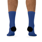 Recycled Blue  Poly Unisex Socks