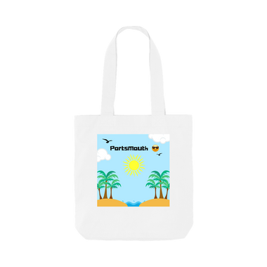 White Printed Bag