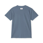 Heavyweight Organic Blue Cotton T-Shirt with Pocket