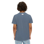 Heavyweight Organic Blue Cotton T-Shirt with Pocket