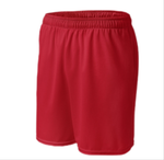 Recycled unisex mesh red shorts