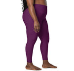 Recycled High Waisted Purple Leggings with pockets (UPF 50+)