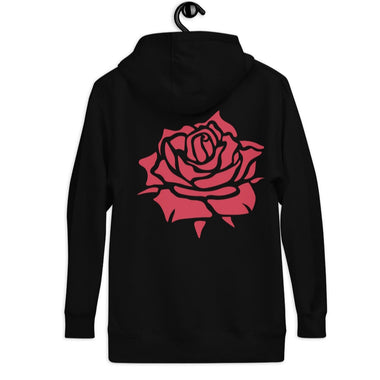 Logo Rose Back Print Hoodie