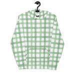 Women's Recycled Green Checked Hoodie