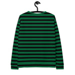 Women's Recycled Striped Green and Black Sweatshirt