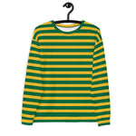 Women's Striped Recycled Green and Yellow Sweatshirt