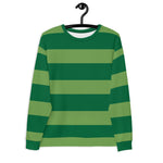 Women's Recycled Green Striped Sweatshirt