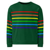 Recycled Rainbow Unisex Striped Sweatshirt