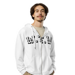 W.T.W Recycled Unisex zip hoodie in white