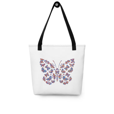 Butterfly print tote bag