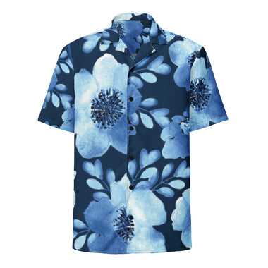 Men's Recycled UPF 50+ Protection Flowers  Button shirt