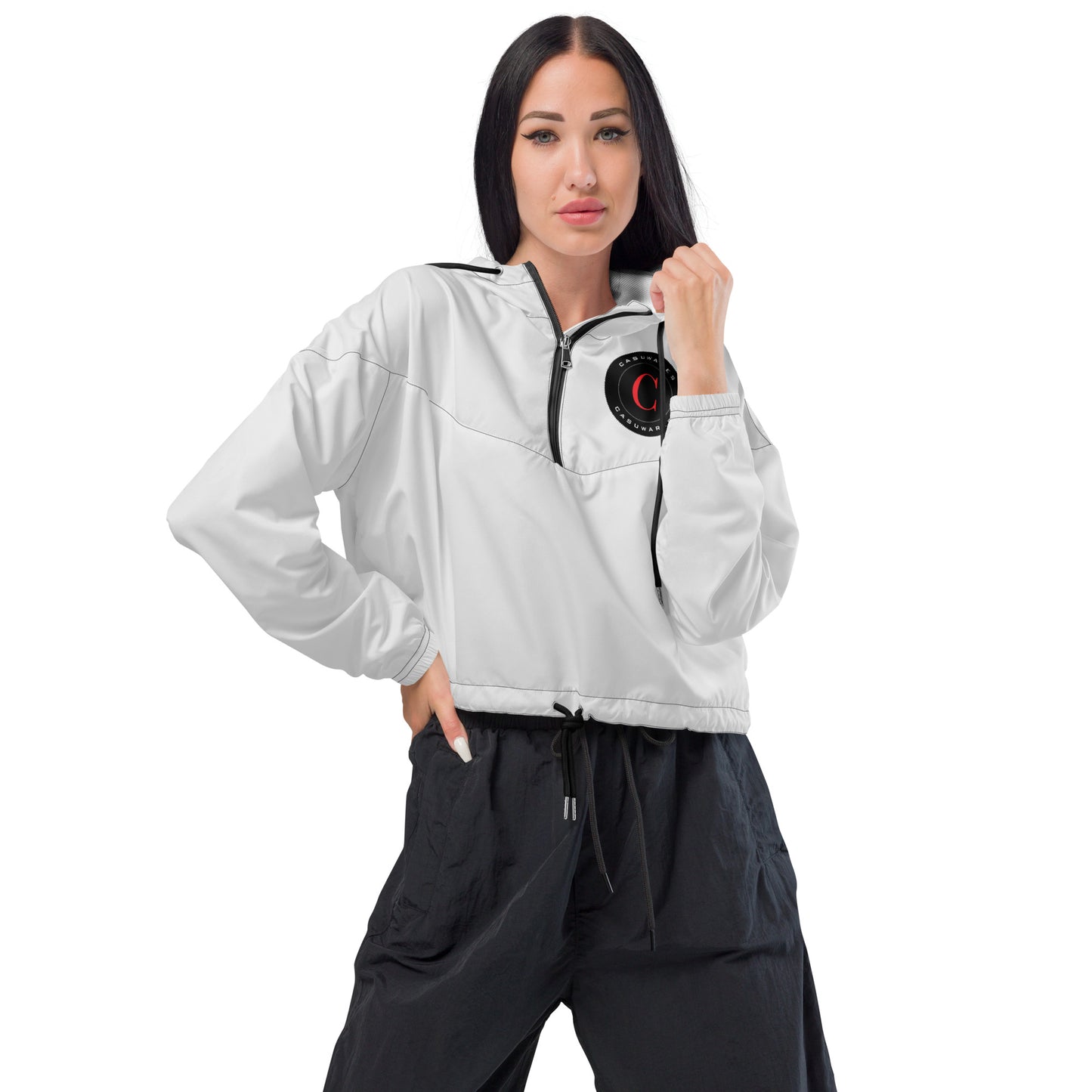 Women’s cropped waterproof windbreaker jacket