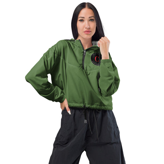 Women’s cropped waterproof windbreaker jacket