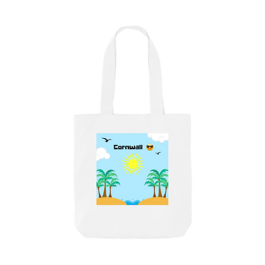 White Printed Bag