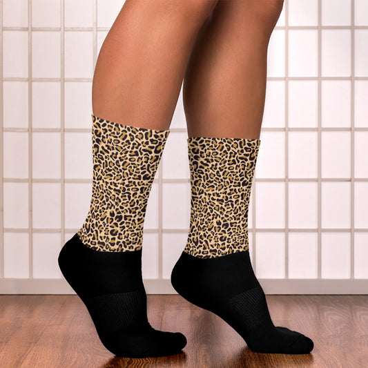 Cushioned Leopard Print Socks