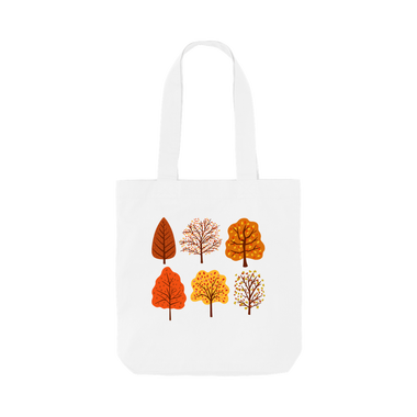 White Printed Bag Front