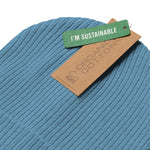 Organic antiallergic blue unisex beanie