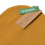 Organic antiallergic yellow unisex  beanie