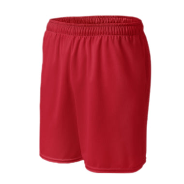Recycled unisex mesh red shorts