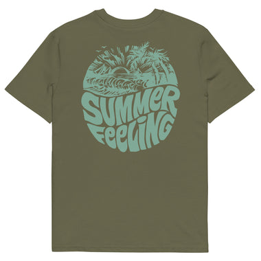 Summer feeling back print organic cotton t-shirt