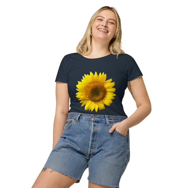 Women’s basic 100% organic sunflower t-shirt