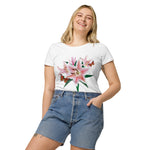 Women’s basic flower 100% organic t-shirt