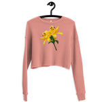 Women Crop Flower Sweatshirt
