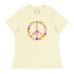 Women's  Peace Floral Sign 100% Cotton T-Shirt