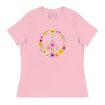 Women's  Peace Floral Sign 100% Cotton T-Shirt