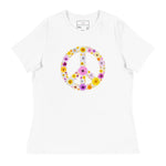 Women's  Peace Floral Sign 100% Cotton T-Shirt