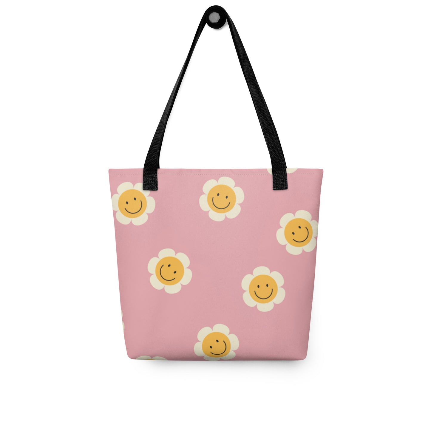 Tote smiley face flower bag