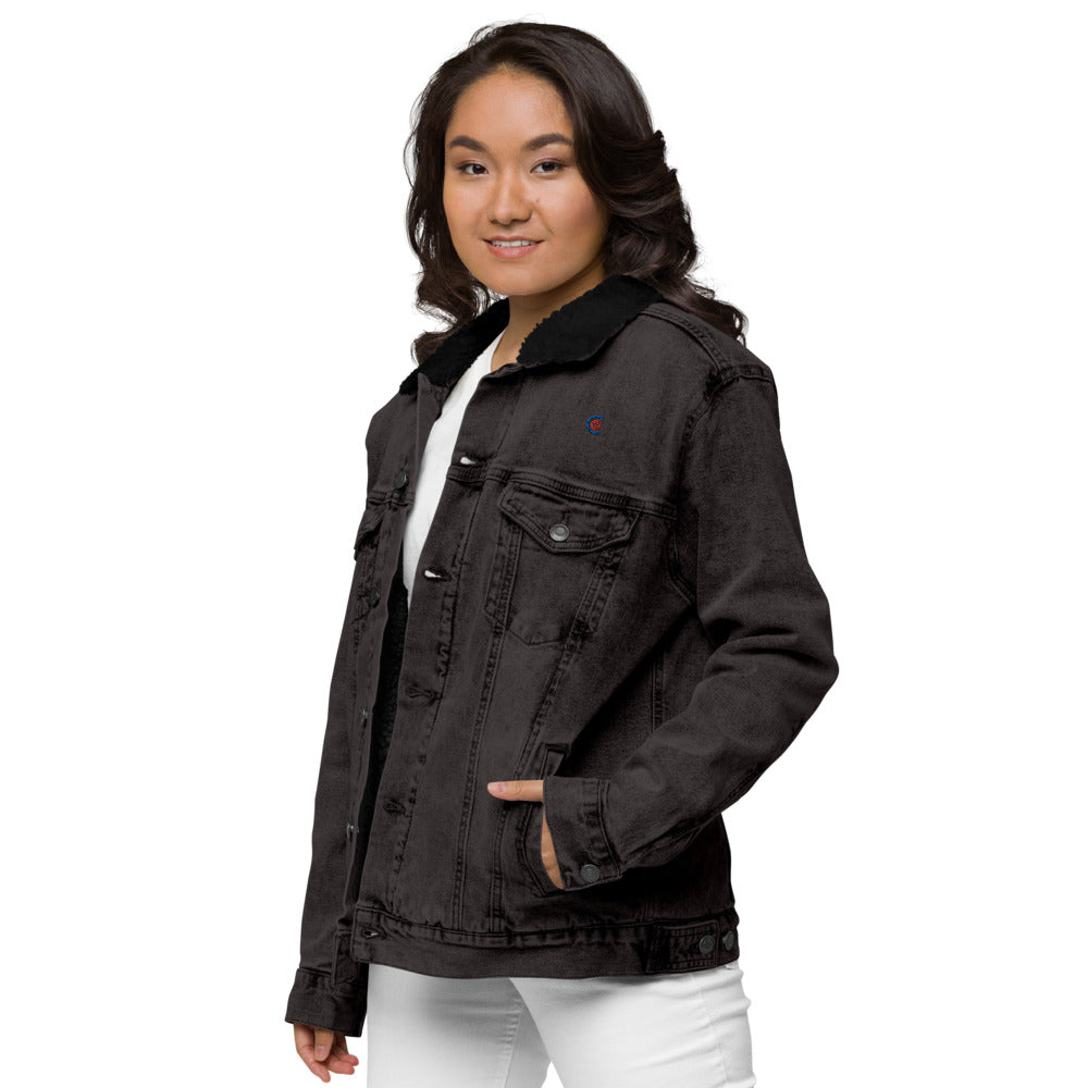 Women's denim sherpa jacket