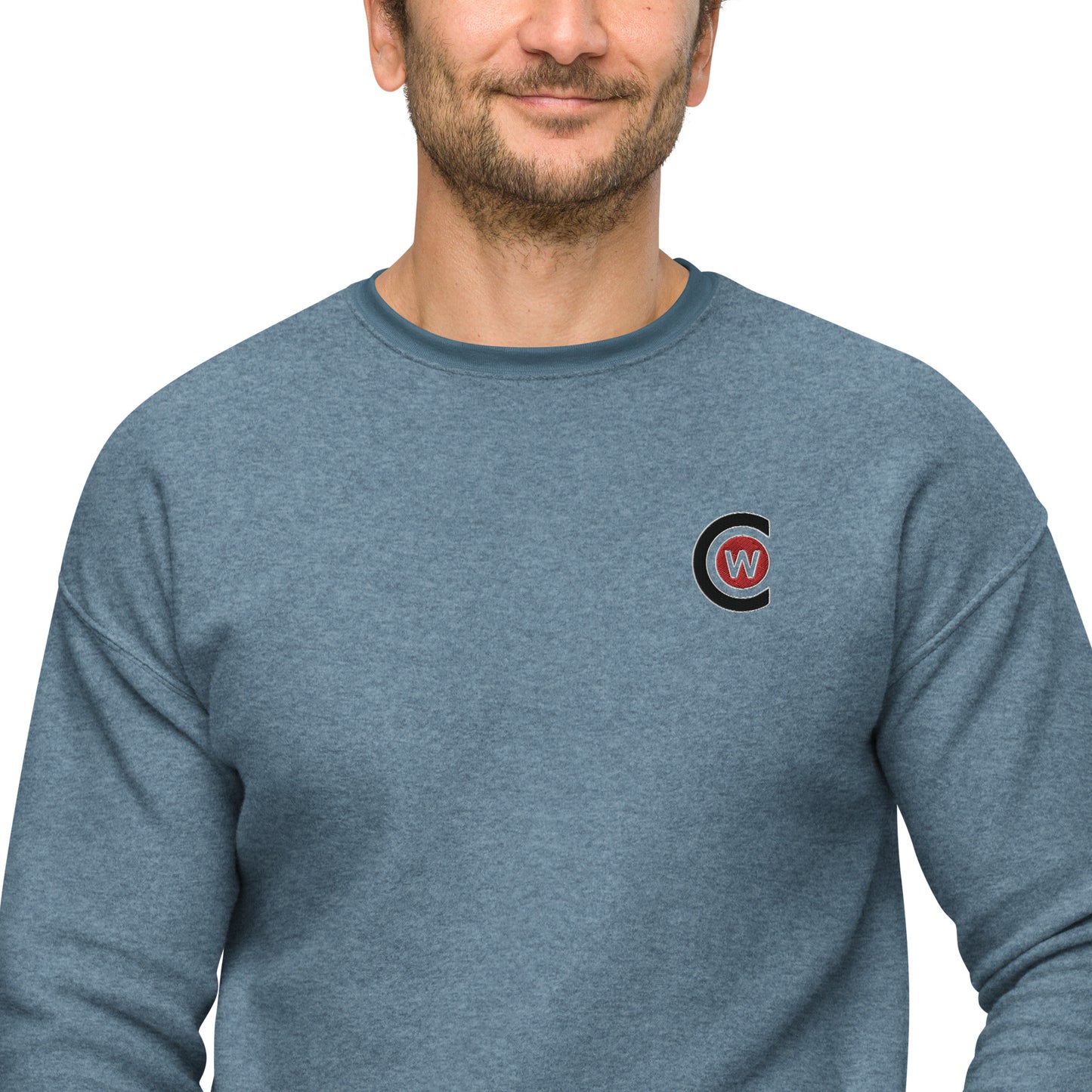 Men's sueded fleece sweatshirt